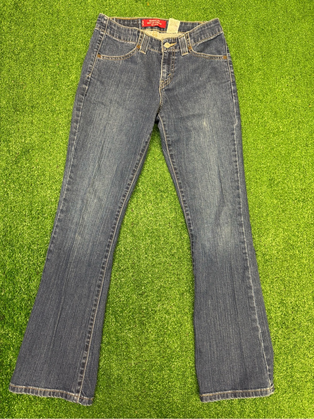 Levis 525 Nouveau Low Boot Cut Stretch denim jeans size 4 M Low rise Y2K